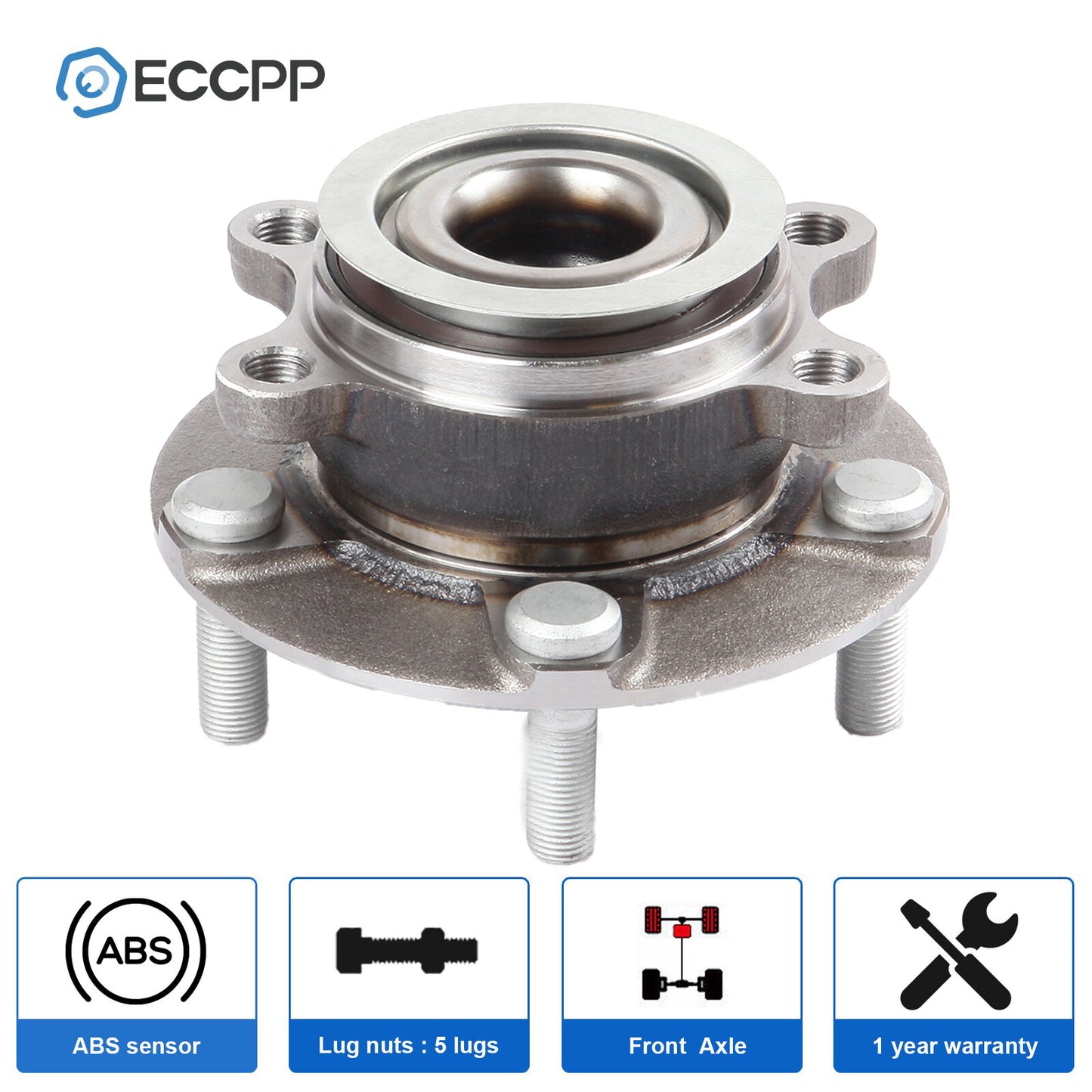 1P Wheel Hub Bearing Front For Nissan Rogue 2008-2013 Sentra SE-R 2007-2012 2.5L