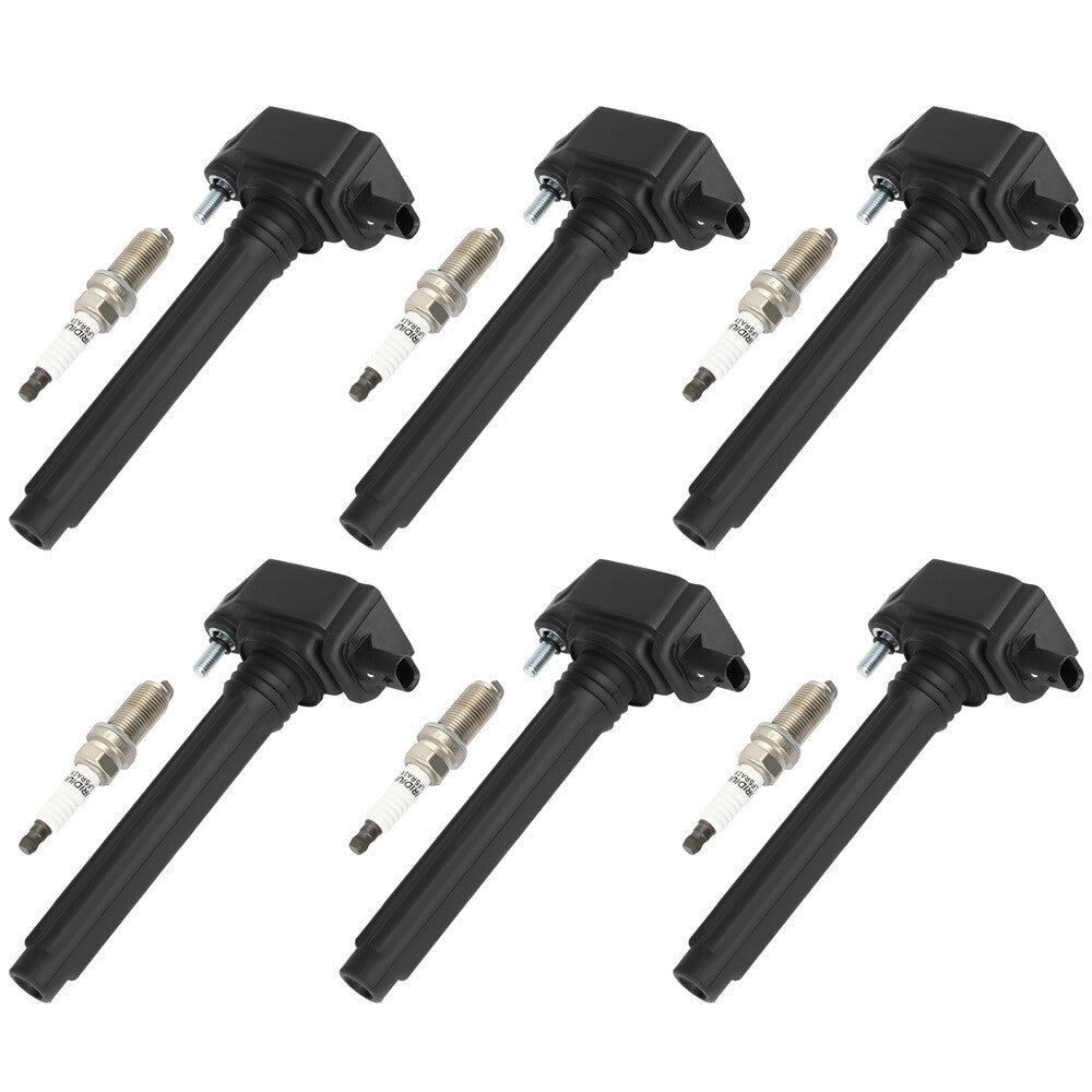 6x Ignition Coils & Spark Plugs for Chrysler Dodge Charger Jeep Wrangler V6 3.6L