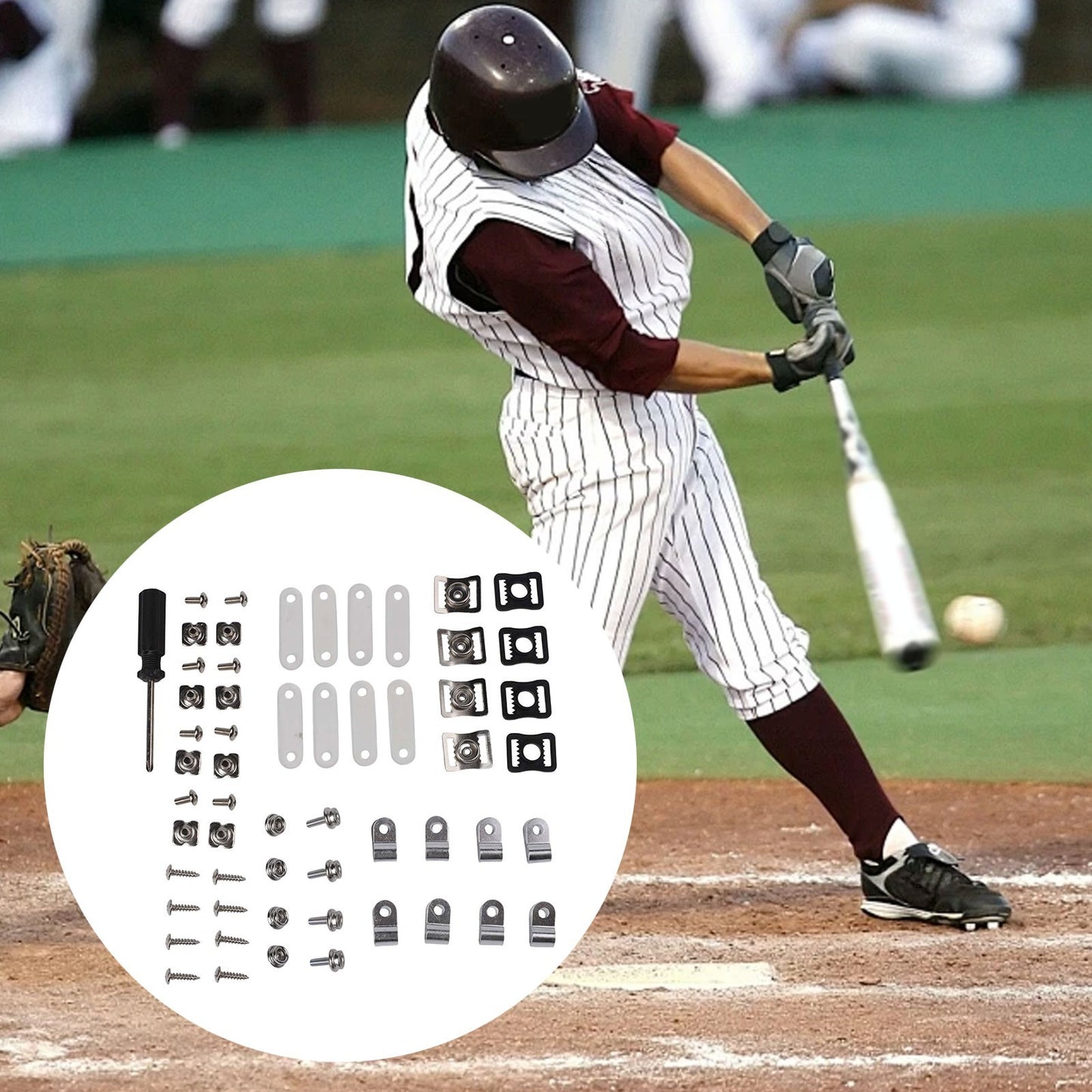 49pcs Helmet Accessories Kit for Football Baseball and Softball Repairs