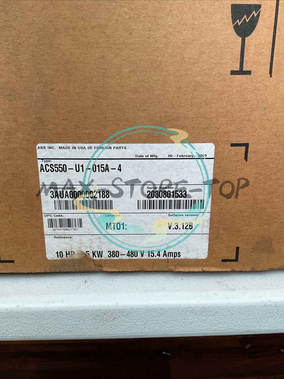 ABB ACS550-U1-015A-4 7.5hp 5.5 kw 380-480v 11.9amp   or UPS