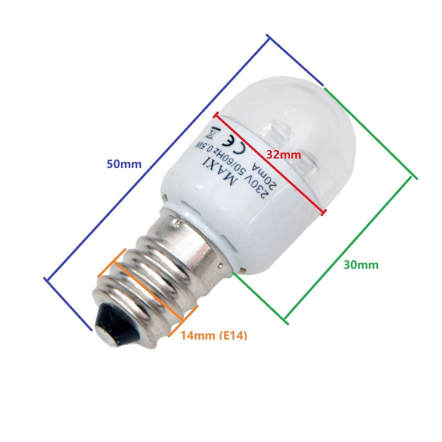 2x/Lot 110-230V Energy-saving E14 LED Lamp Bulb For Sewing Machine Refrigerator