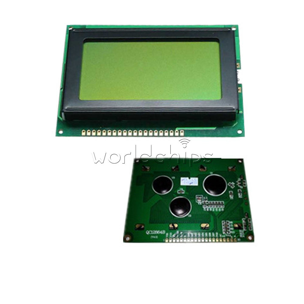 5V 12864 LCD Display Module Graphic Matrix 128x64 Dots Yellow green Backlight
