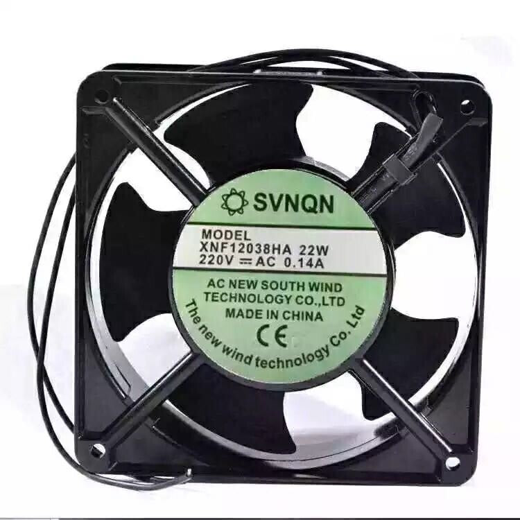1 PCS SVNQN Fan XNF12038HA AC 220V 0.14A 12038 12CM 2 Wire cabinet cooling fan