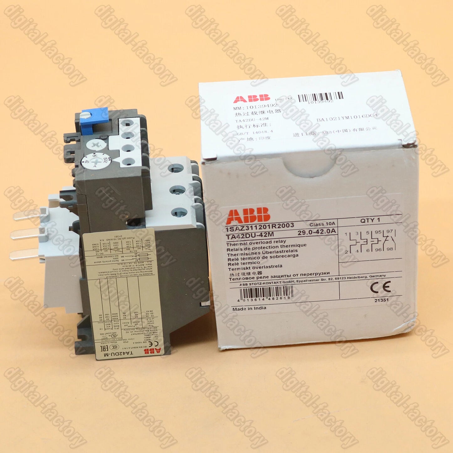1PC  ABB TA42DU-42M Thermal Overload Relay 29-42A Free Shipping#LJ #P