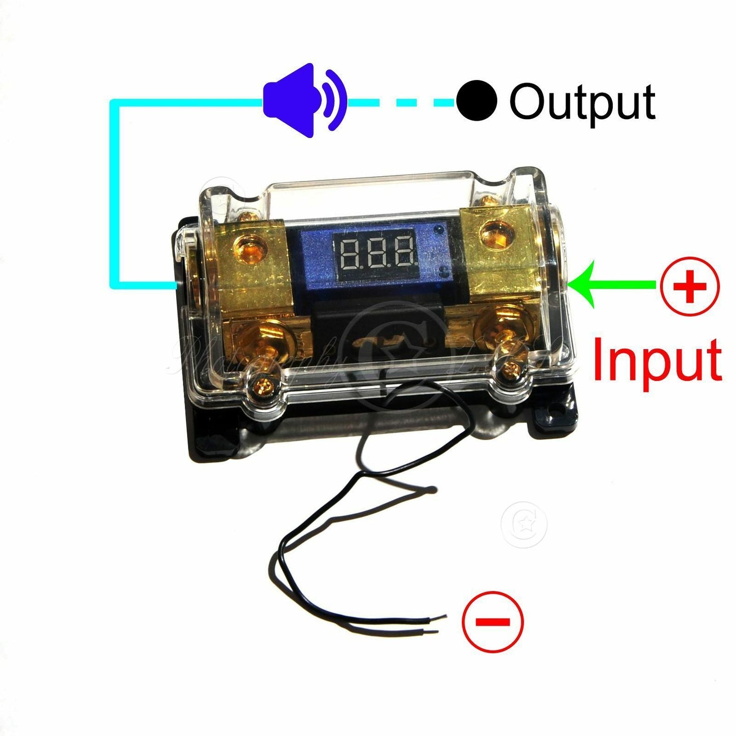Auto Car Audio Overload Protector LED Voltage Display ANL Dist Block Fuse Holder