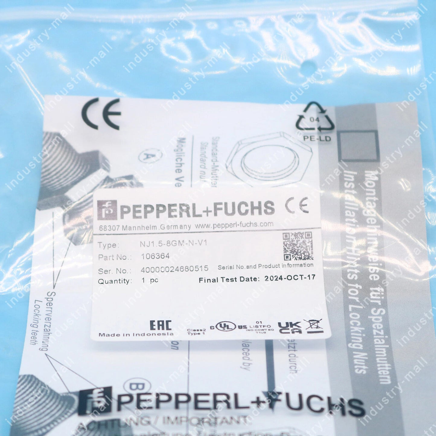 For Pepperl+Fuchs NJ1.5-8GM-N-V1  Inductiver Sensor Free Shipping #P