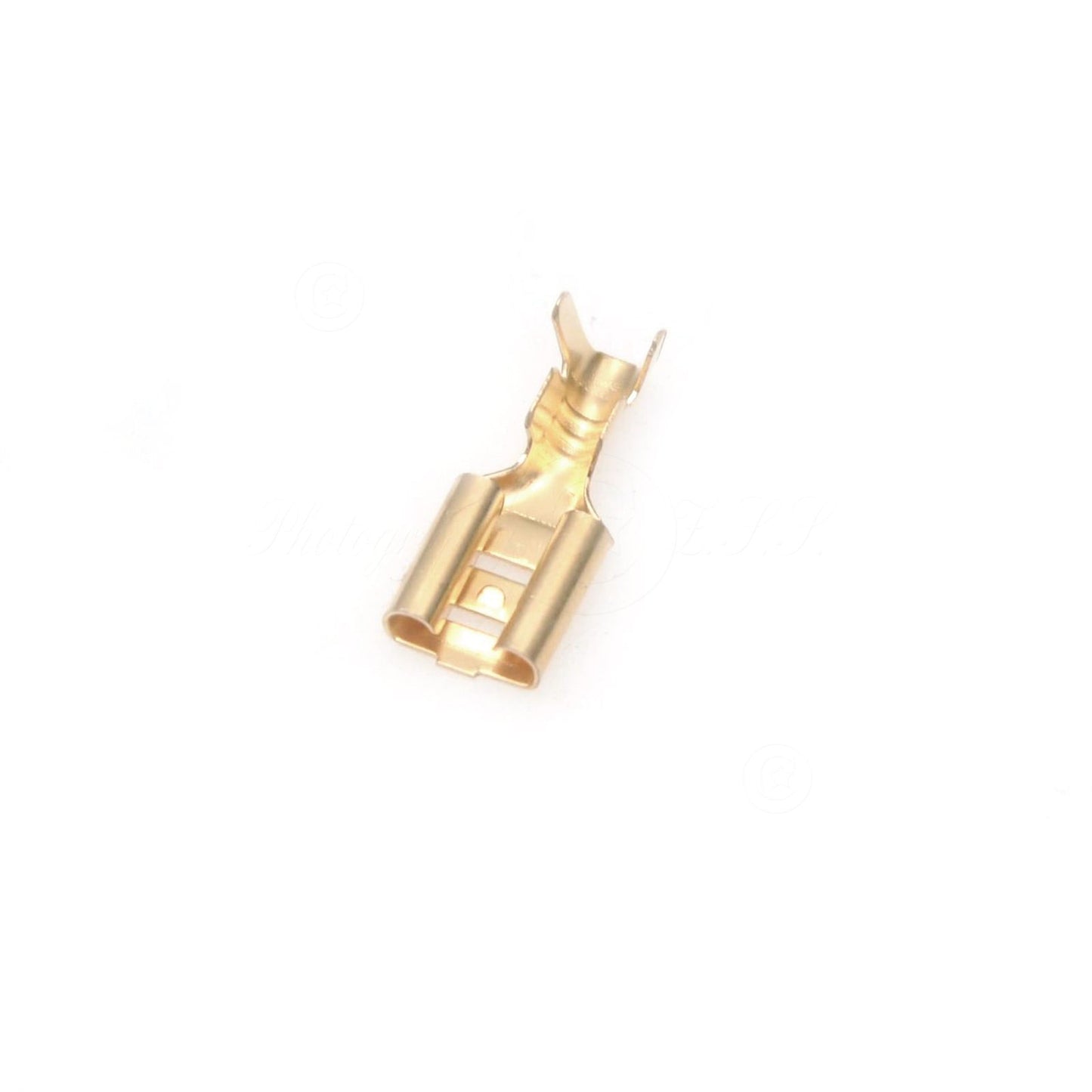 50Pcs Brass 6.3mm Terminal Electrical Wire Connector Crimp Insert Spring +Sheath
