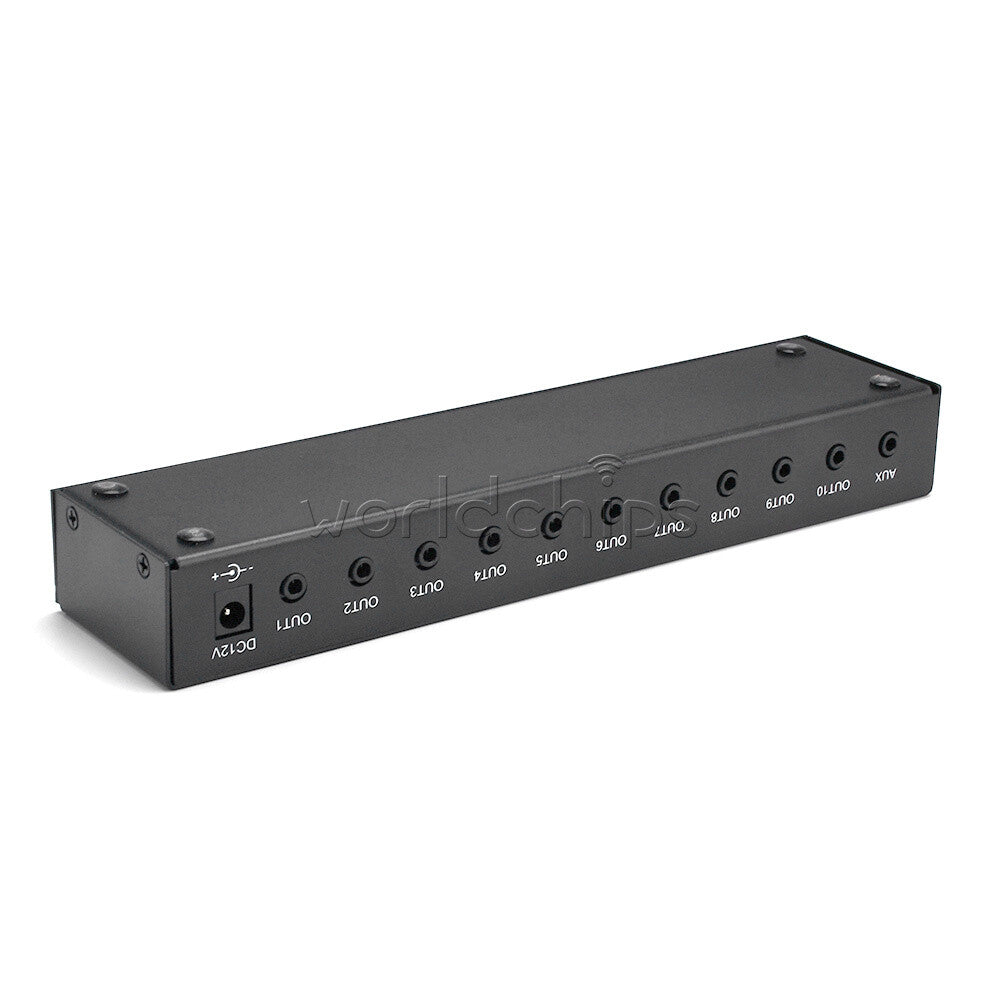 DC12-24V Stereo Headphone Amplifier 1-Channel Input 10-Channel Output Splitter