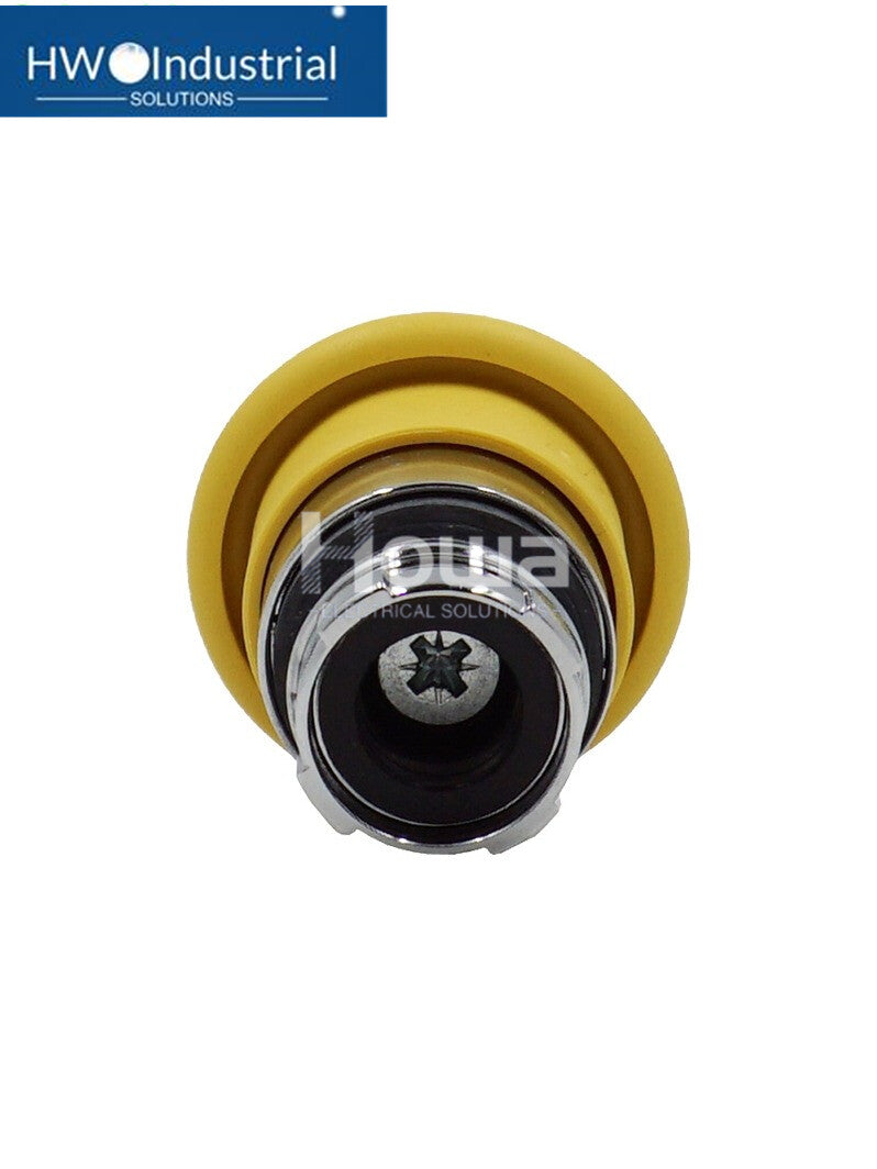 2PC Yellow Metal Self Reset Button Head ZB2-BC5C ZB2BC5C 22mm Installation
