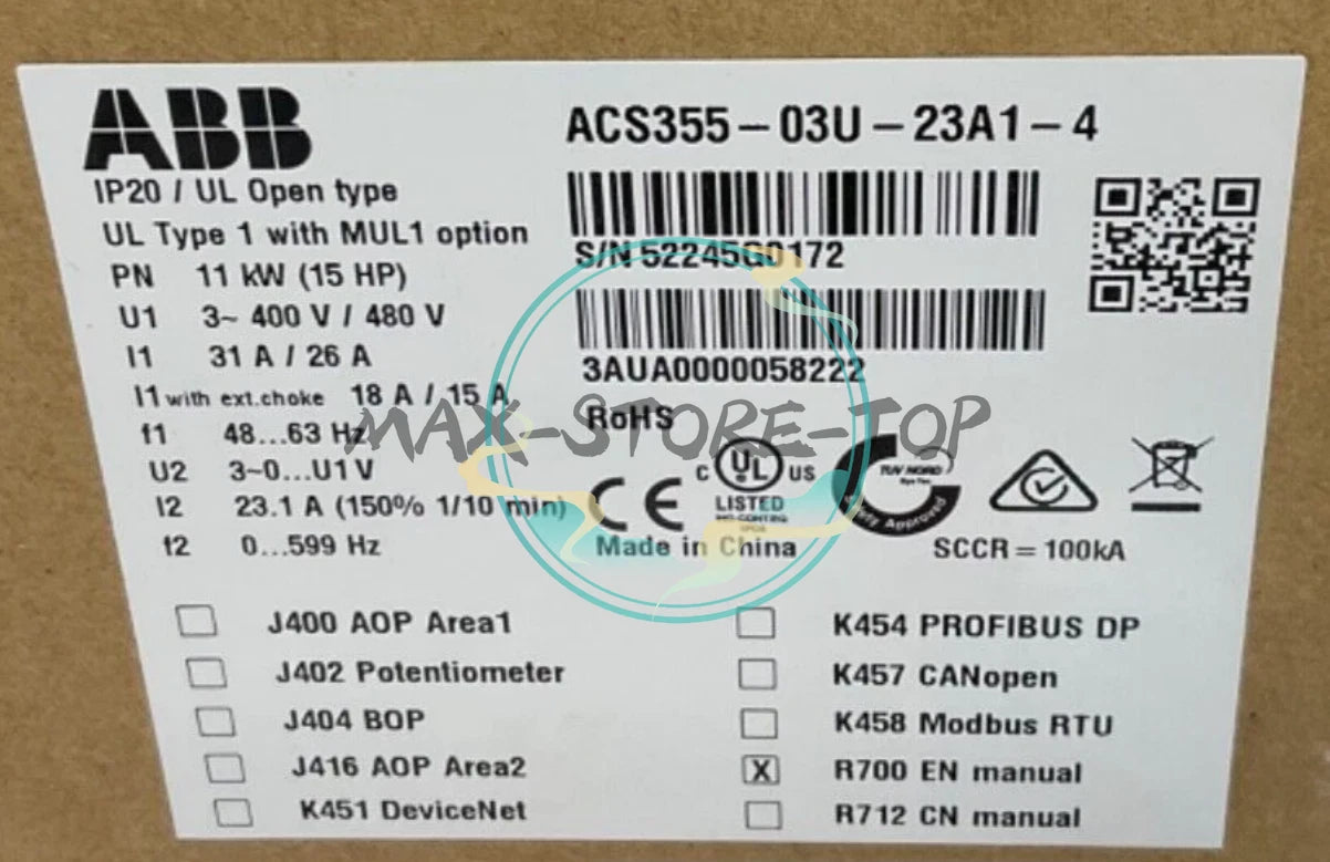 1 PC ACS355-03U-23A1-4  ABB Frequency Converter Fast delivery