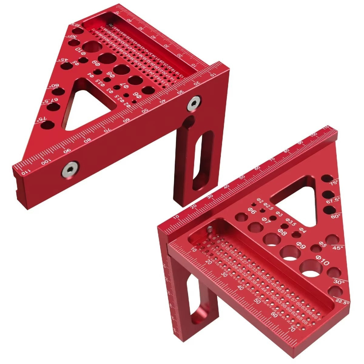 Woodworking Scribing Ruler with 22 5 to 90 Degree Angle Measurement Range