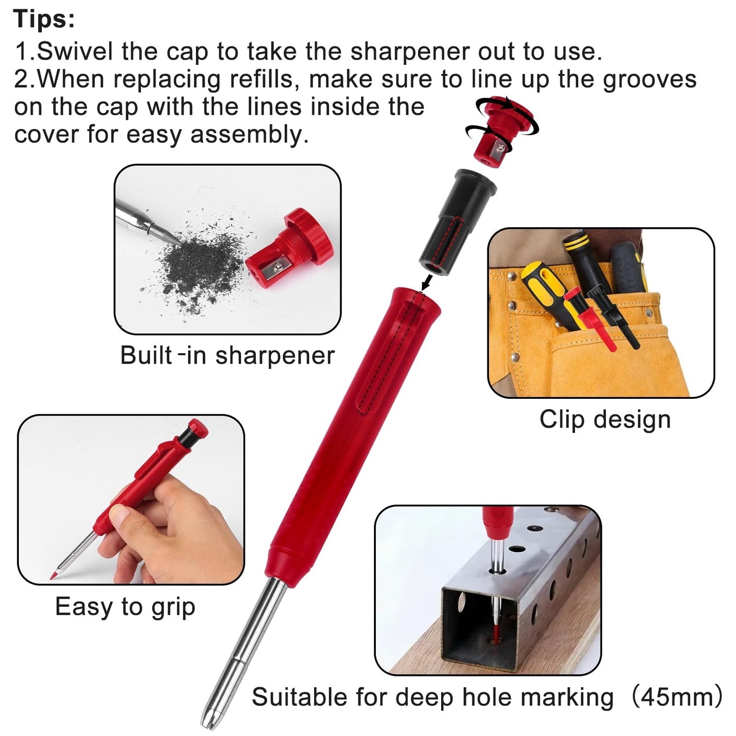 Woodworking Scribing Ruler with 22 5 to 90 Degree Angle Measurement Range