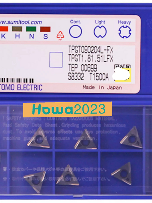 10Pcs/box SUMITOMO TPGT090204L-FX T1500A Turning Blade Carbide Inserts