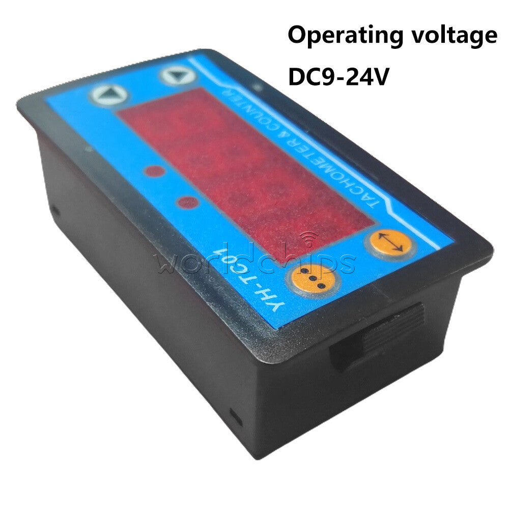 YH-TC01 DC9-24V 4-digit 0.56" Digital Tachometer Sensor Motor Tachometer Meter
