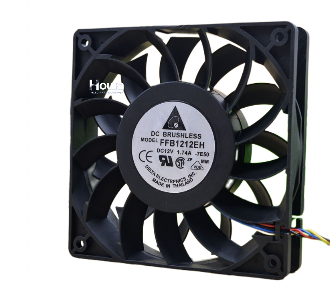 Delta Electronics FFB1212EH High Airflow Fan 120x120x25mm 12VDC RPM Sensor 2 Pin