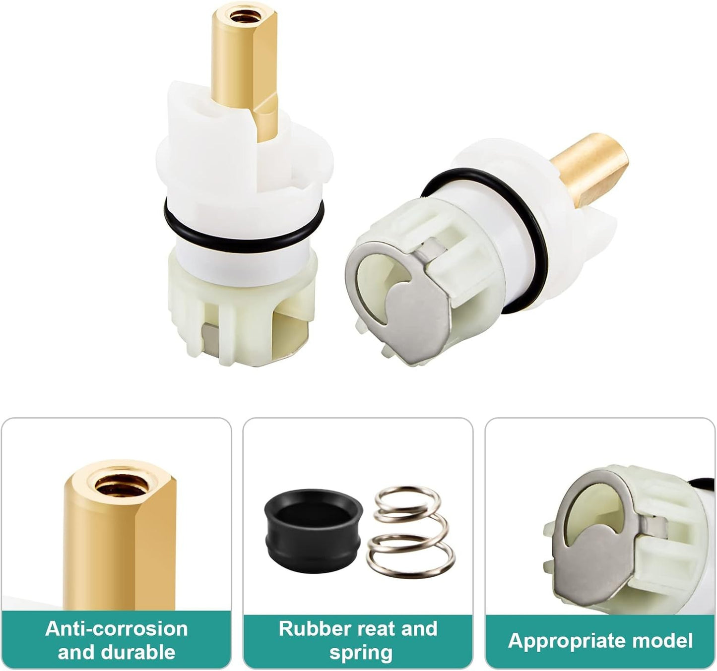 RP25513 Faucet Stem Assembly Replacement Kit for Two Handle Faucet Repair Kit wi