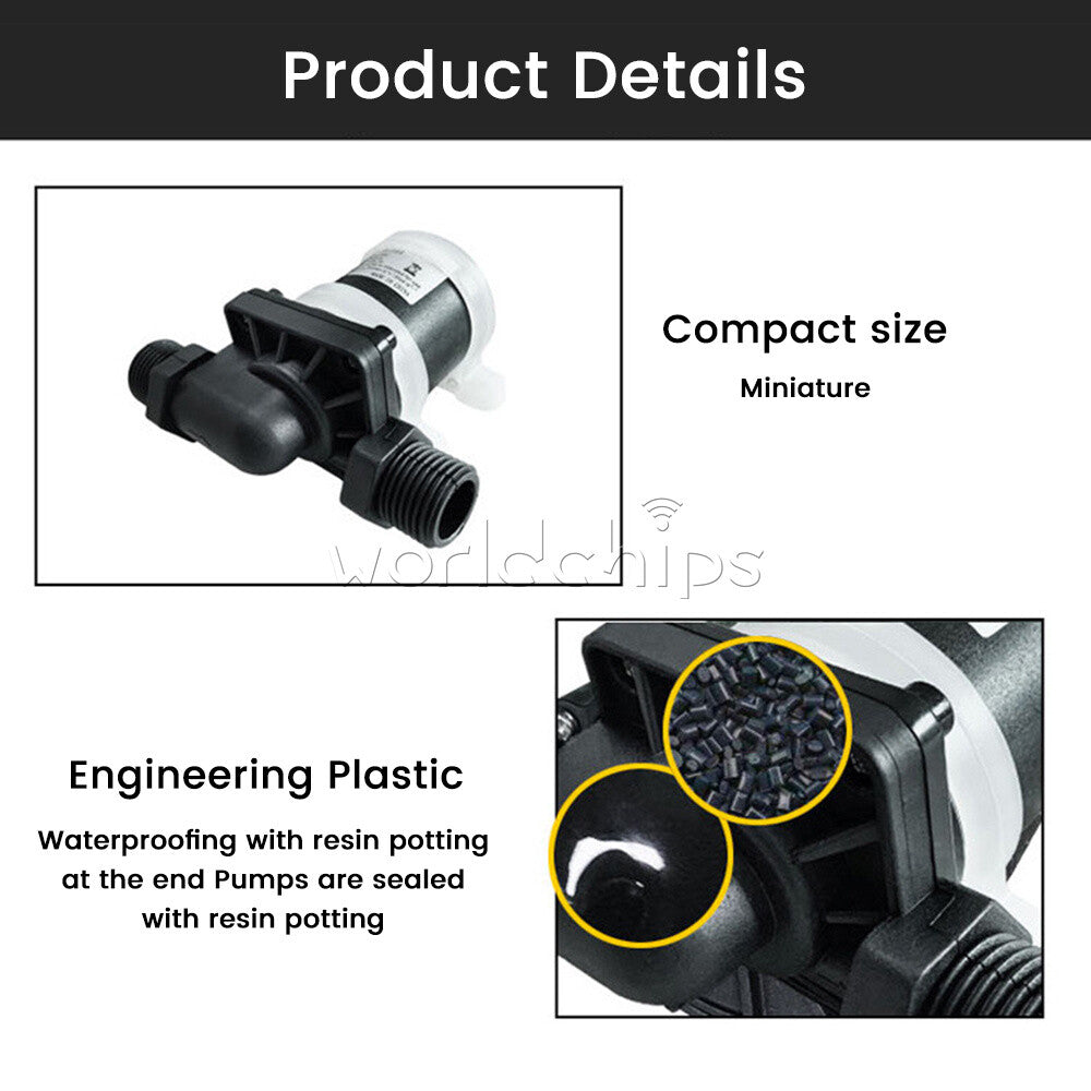 DC 12V 24V Brushless Water Pump Water Heater Shower Floor Heating Booster Pump