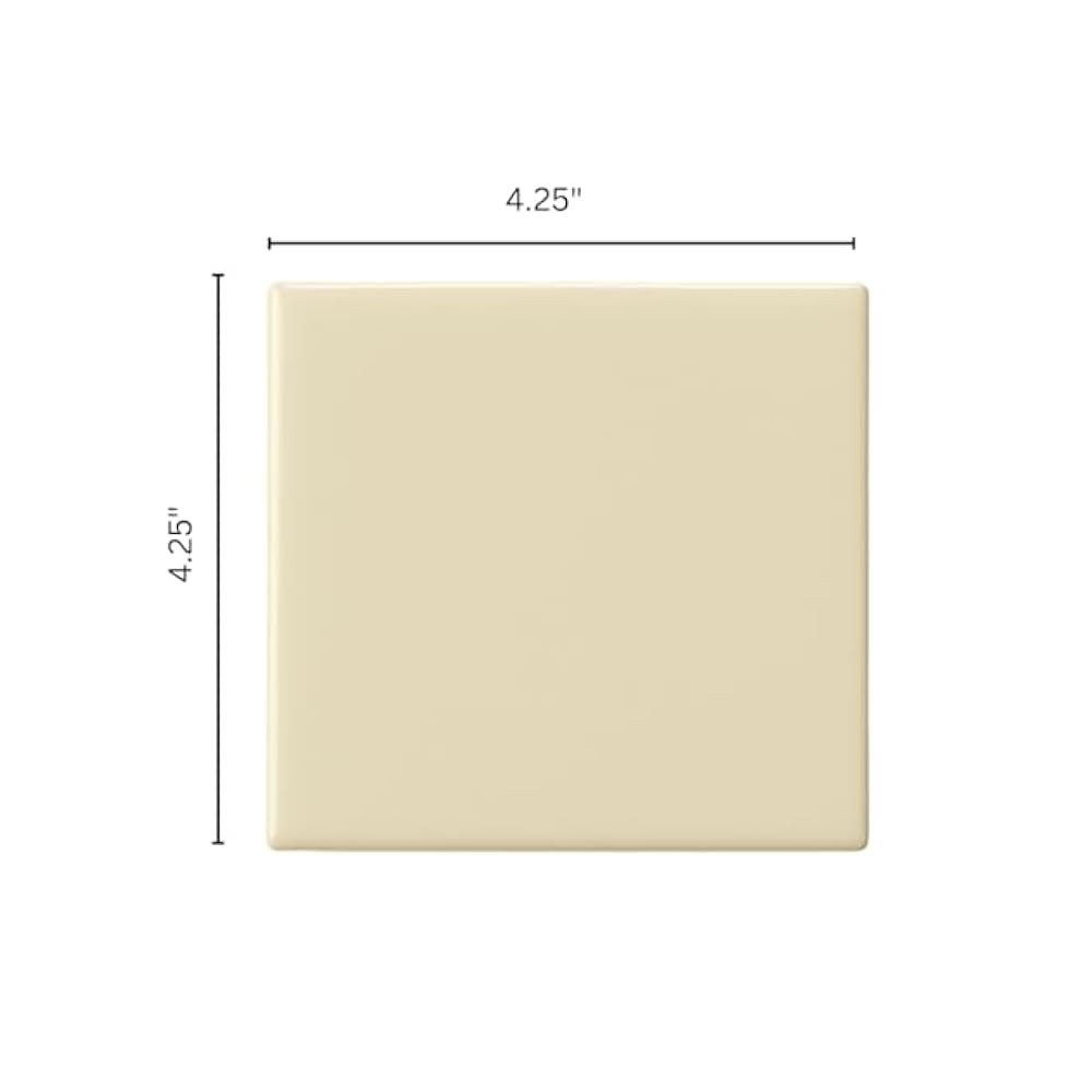 4 1/4 Inch Gloss Ceramic Tile, Buttermilk, Box of 10, for Backsplash