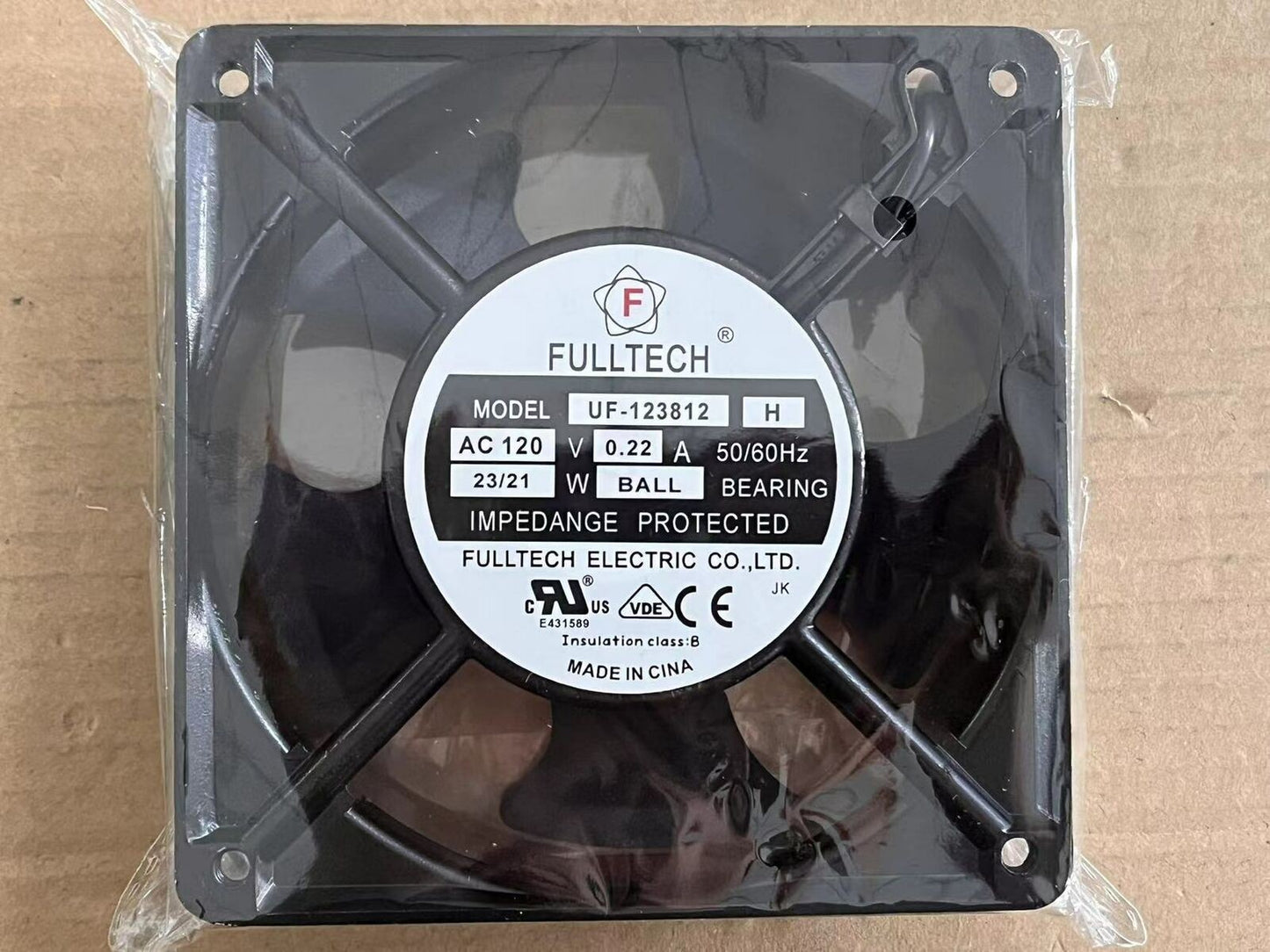 FULLTECH UF-123812 H AC120V 0.22A 12038 120mmX38mm 12cm AC cooling fan