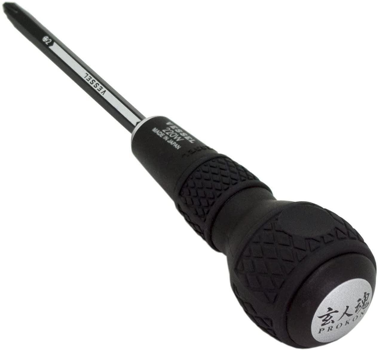 BALL GRIP 1/4" Hex. Bit Interchangeable Screwdriver (Bit 3PC. (+1, +3 / +2, -6 /