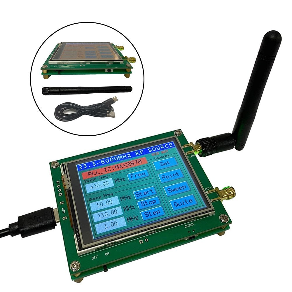 MAX2870 Signal Generator 23 6000 MHz Frequency Range with Touch Screen Control