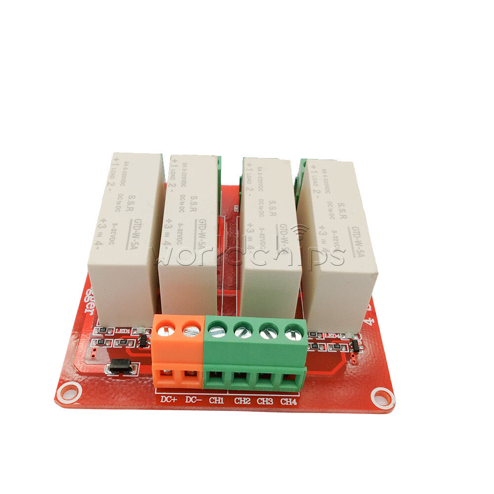 5A 2/4/8Channels High Level Trigger DC Solid-State Relay Module Single-Phase
