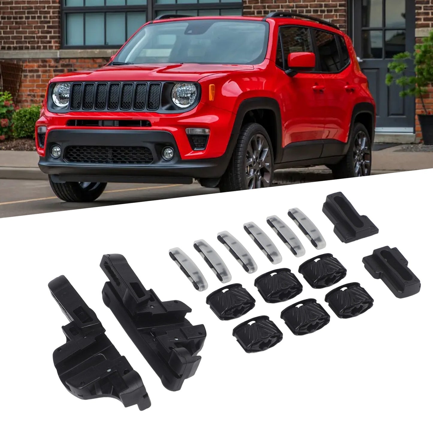 Brackets Slider Clip Kit 16Pcs for Jeep For Renegade Sunroof 2015 2021