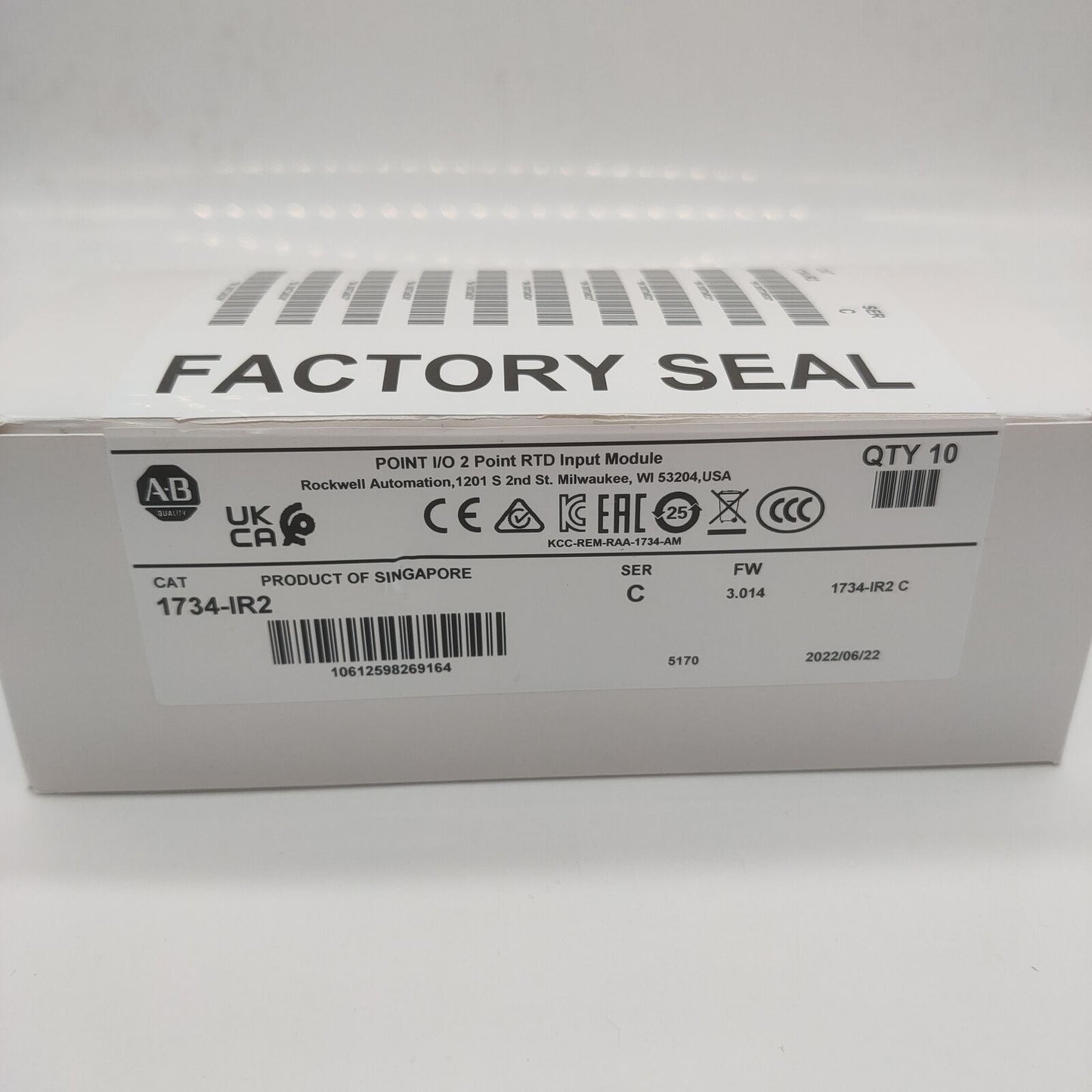 1* For Allen-Bradley 1734-IR2 SER C Factory Sealed Thermocouple RTD Input Module