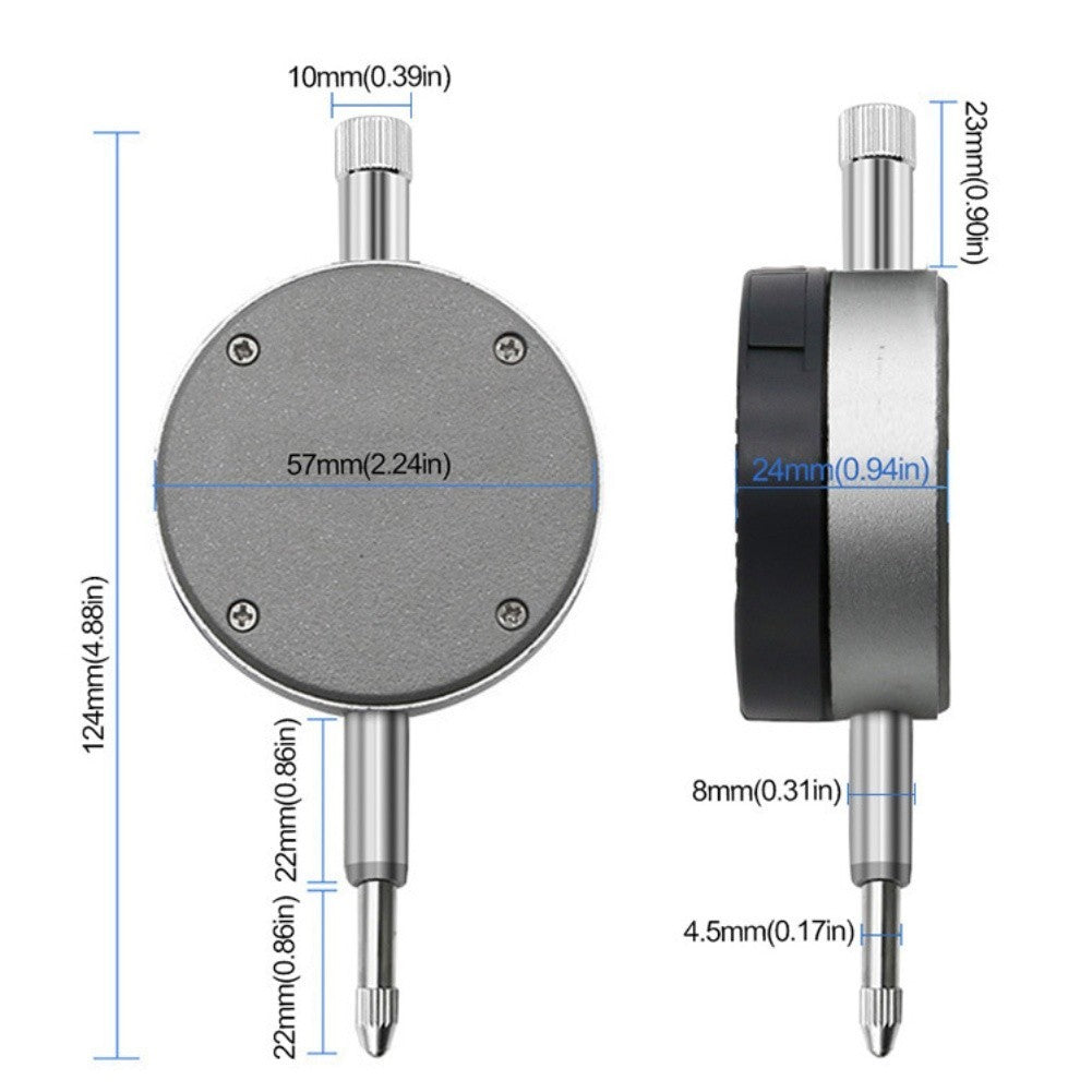 Digital Indicator with Measuring Range up to 12 7mm and Switchable Units