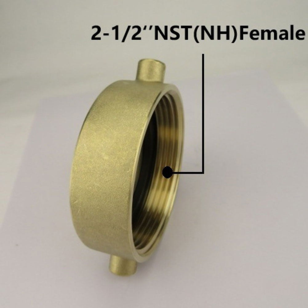 Fire Hydrant Hose Adapter Brass 212 NST Female x 2 NPT Male with Pin Lugs