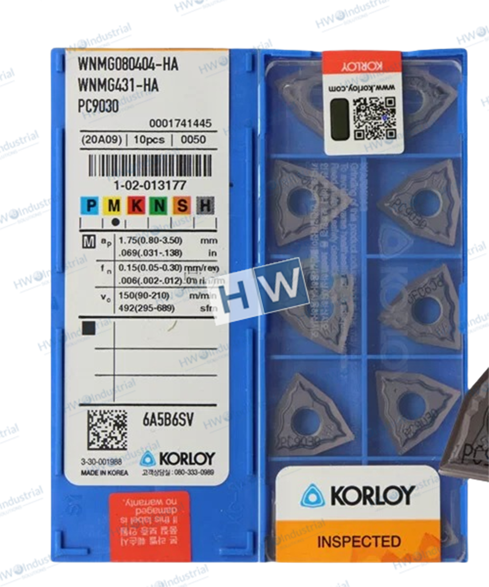 10piece/Box WNMG080404-HA PC9030 Peach Shaped CNC Blade KORLOY