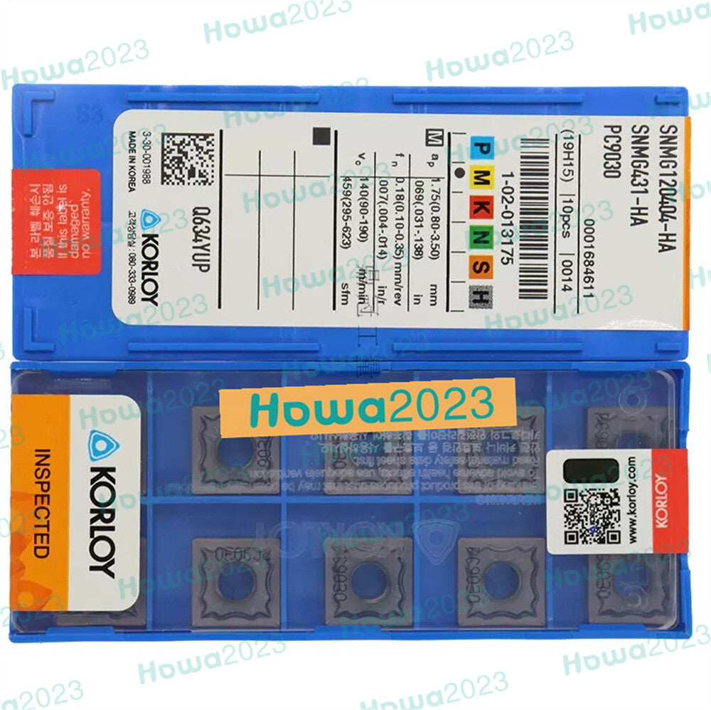 10Pcs/Box KORLOY SNMG120404-HA PC9030 SNMG431-HA Carbide inserts Turning blade