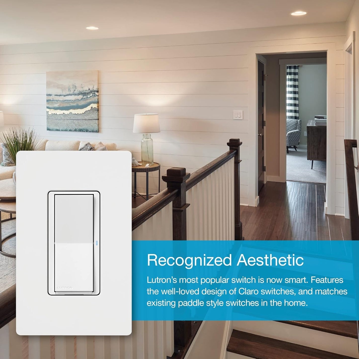 Smart Light Switch, Single-Pole/3-Way, Neutral Required, for LED & Fans