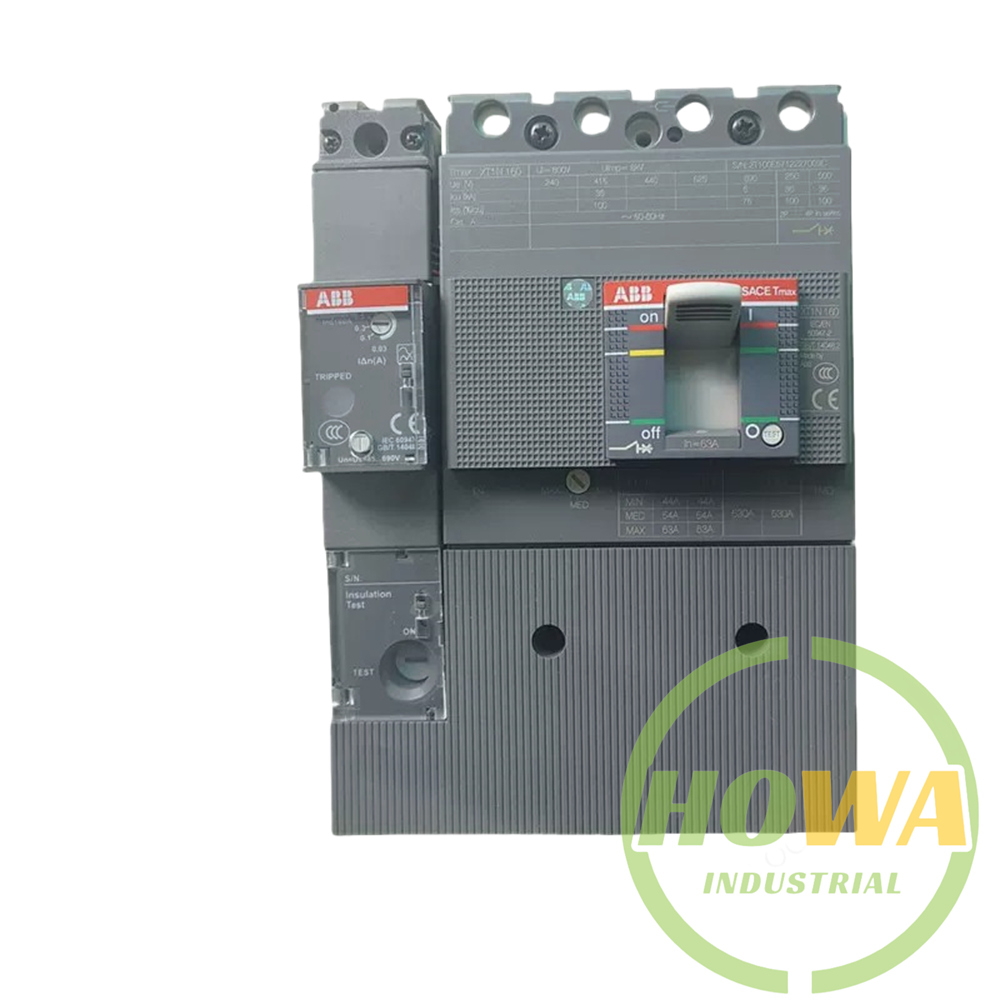 1pc ABB Leakage Protection Switch Molded Case Circuit Breaker XT1N160 4P 63A