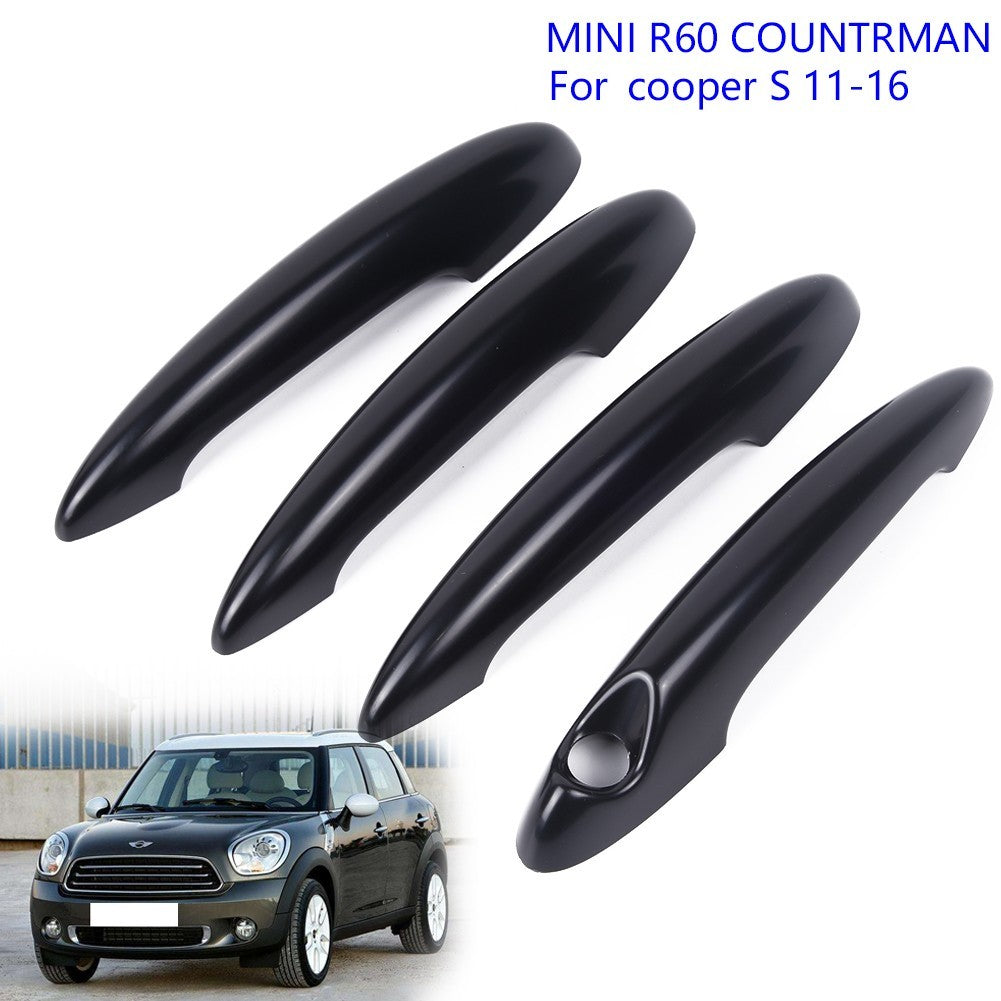 4x Gloss Black Door Handle Cover Trim For R60 COUNTRYMAN Cooper S-11-16