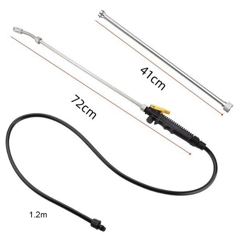 High Pressure Sprayer with Adjustable Nozzle and Ergonomic Trigger Wand Design
