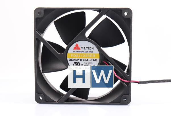 1PC Y. S.TECH  FD241238EB 24V 0.75A 2-wire 12038 5-leaf Cooling Fan