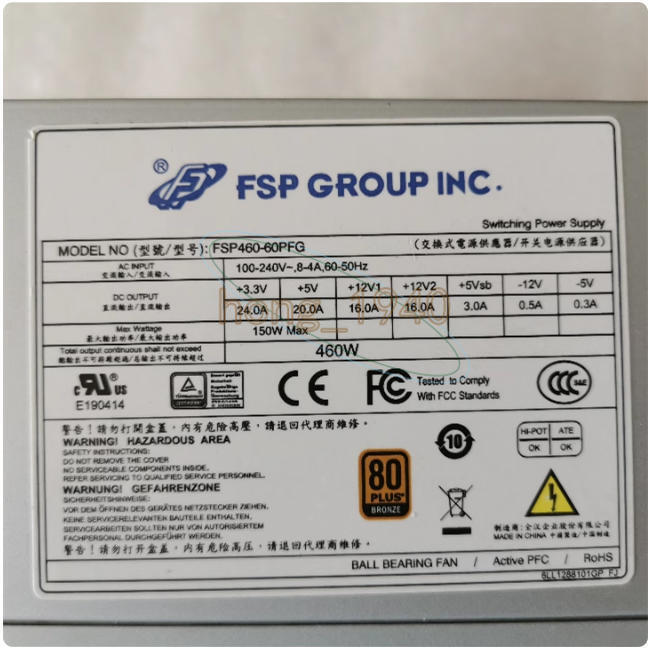 1PC  One FSP FSP460-60PFG 460W Industrial Computer Power Supply Free shipping
