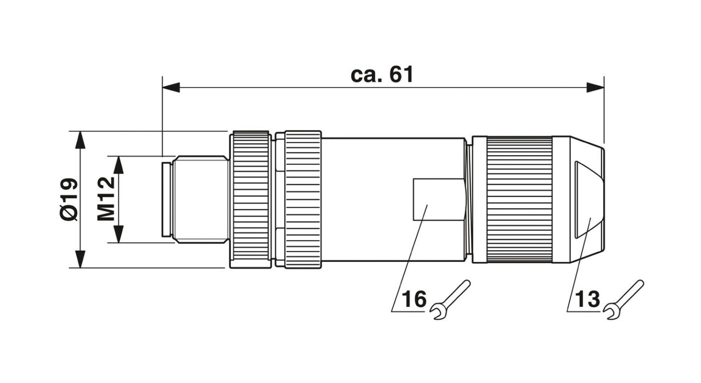 1pcs PHOENIX CONTACT 1424666 Connector SACC-M12MS-4PL SH