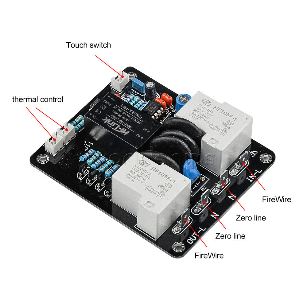 HF-105F Light-touch Dual Temperature Control Switch High-power Soft-start Board