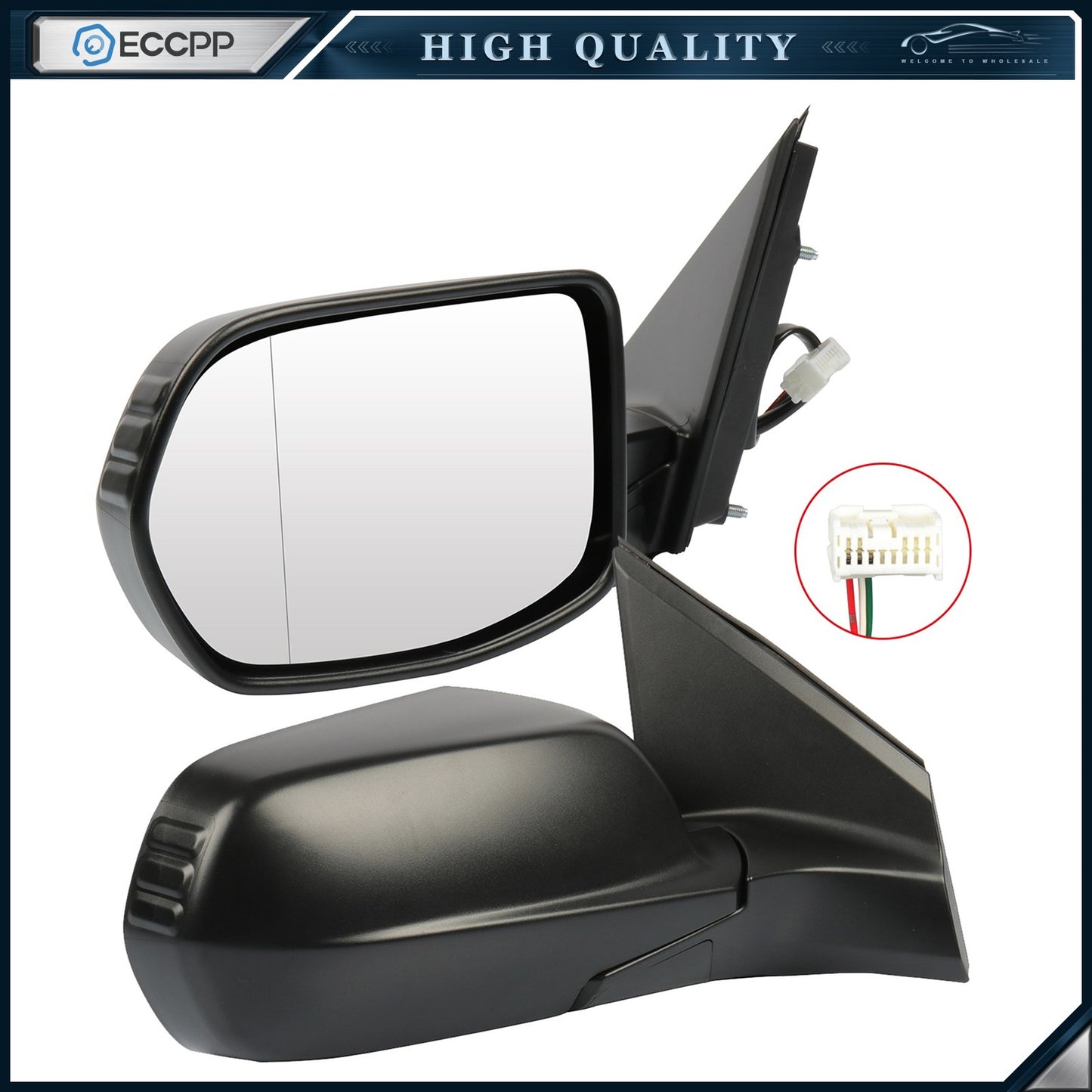 Pair Power Adjustment Mirrors For 2012-2016 HONDA CR-V LH & RH Side Black