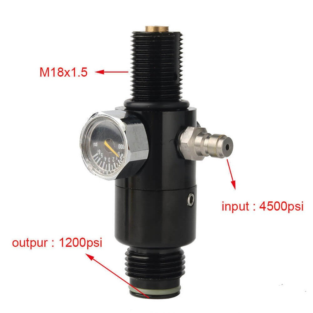 Brass Valve Cover 4500psi HPA Tank Pressure Regulator with M18*15 Thread