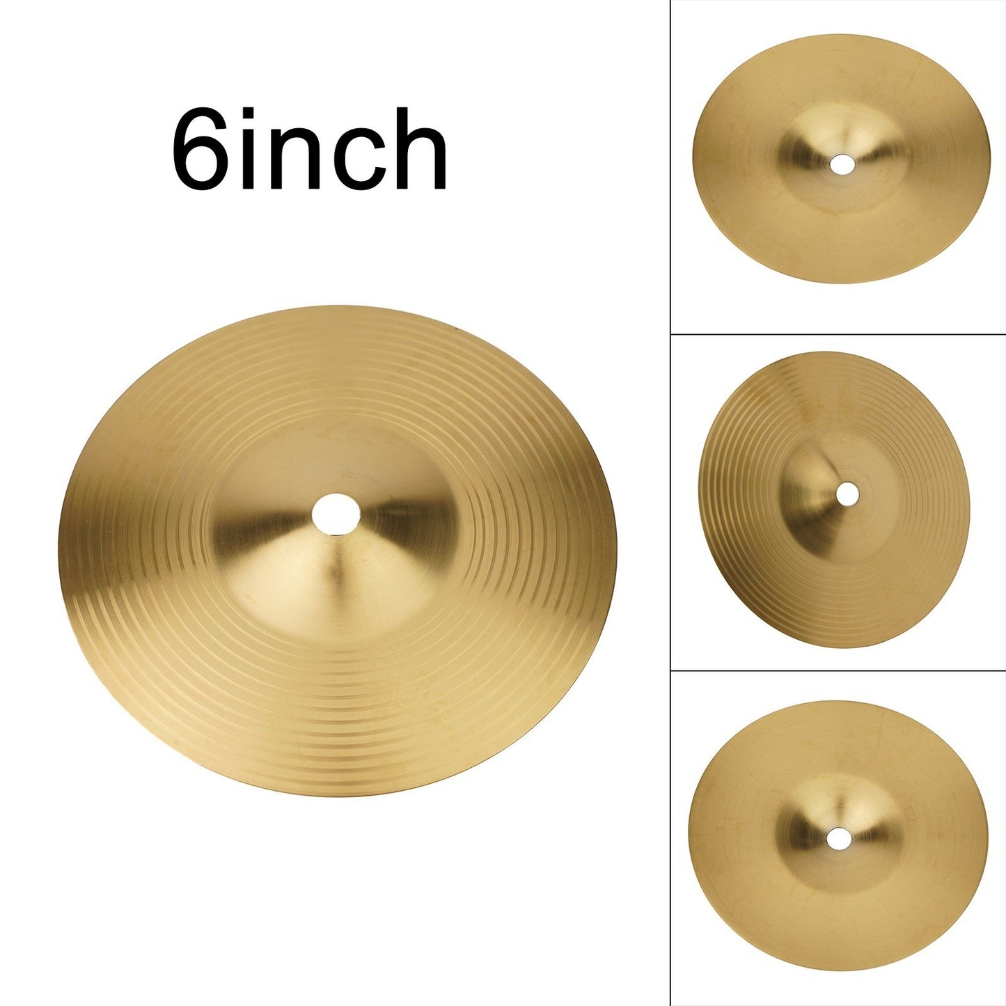 Impressive Drum Brass Cymbals with Vibrant Tone (6 8 10 12 14 16 Inch)