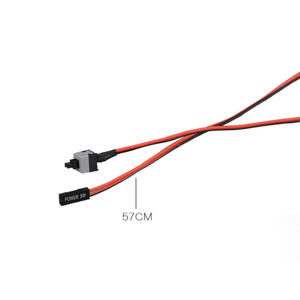 50PCS Computer Power Reset Switch Cable with Red Black Color for Motherboards