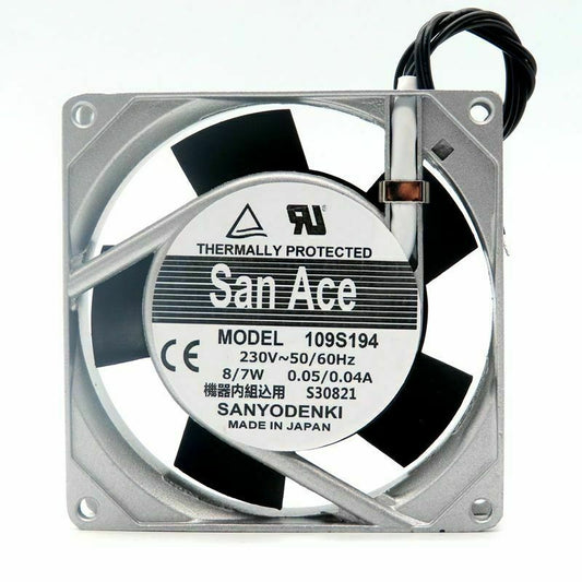SANYO 109S194 230VAC 8/7W 0.05/0.04A 92*92*25MM cooling fan