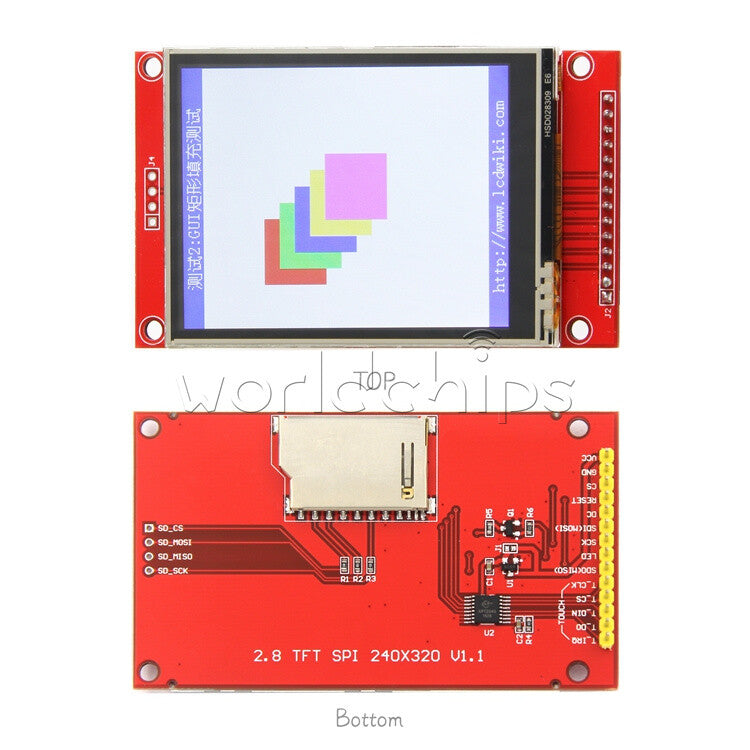 2.8" SPI TFT LCD 240x320 Serial Port Module PCB ILI9341 with/without Touch Panel