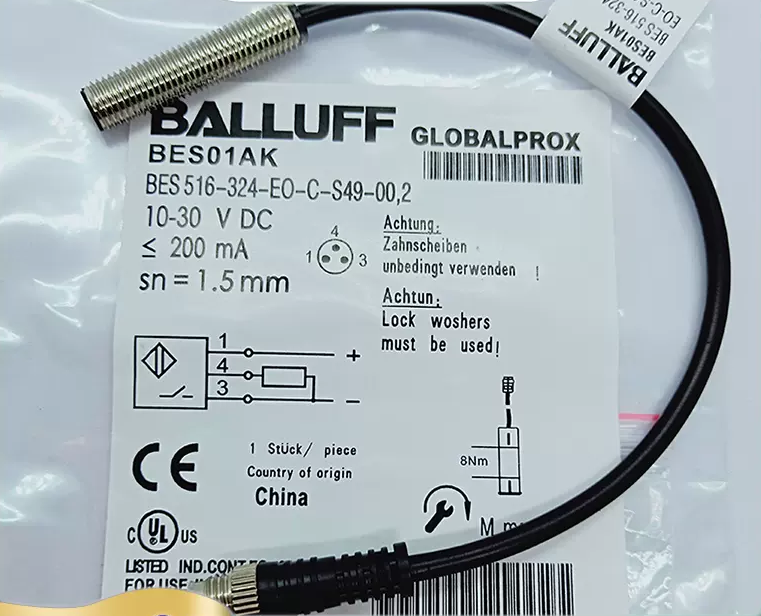 For BALLUFF BES 516-324-EO-C-S49-00,2(BES01AK) Inductive Standard Sensors PNP
