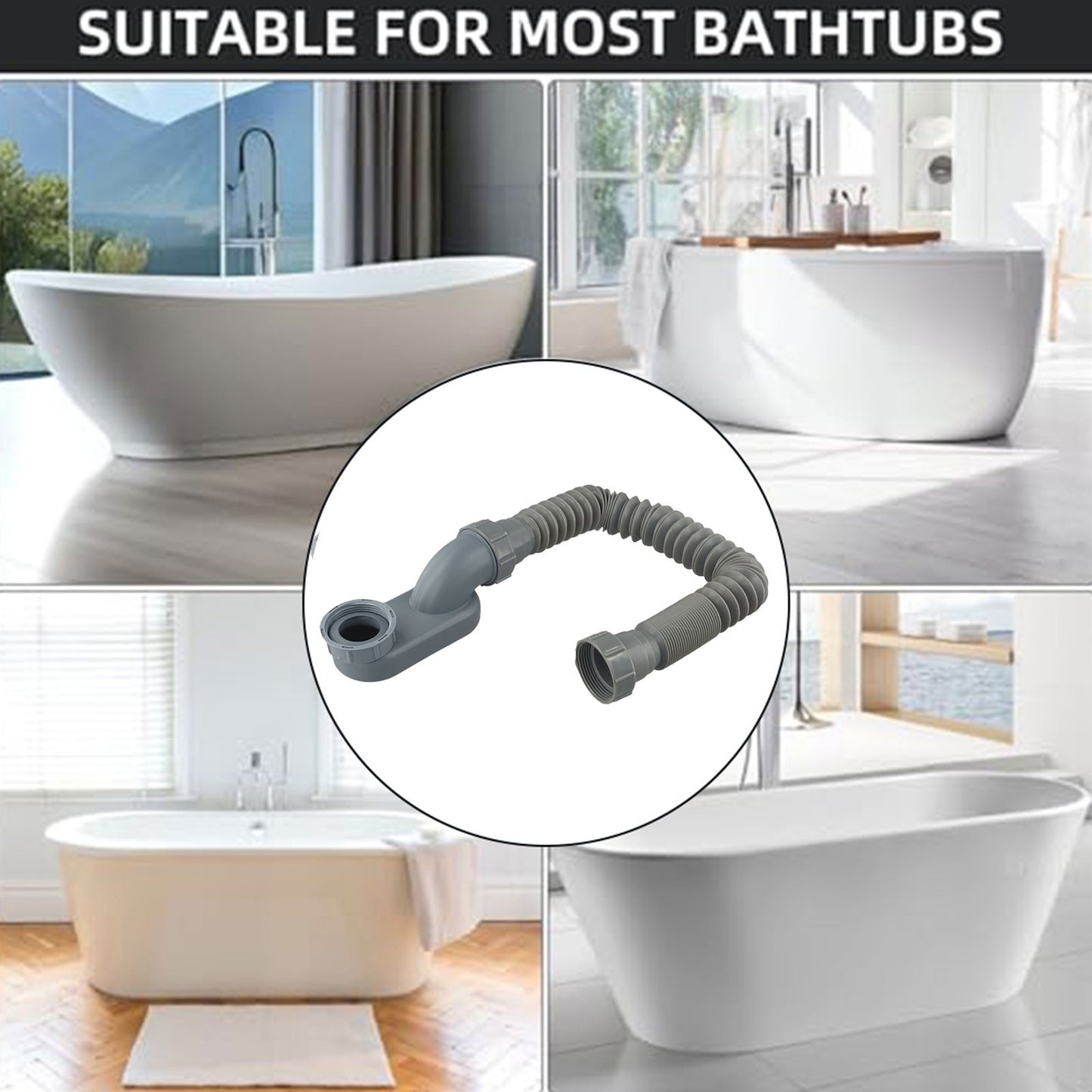 Simplified Installation of Low Profile P Trap for Showers and For Baths