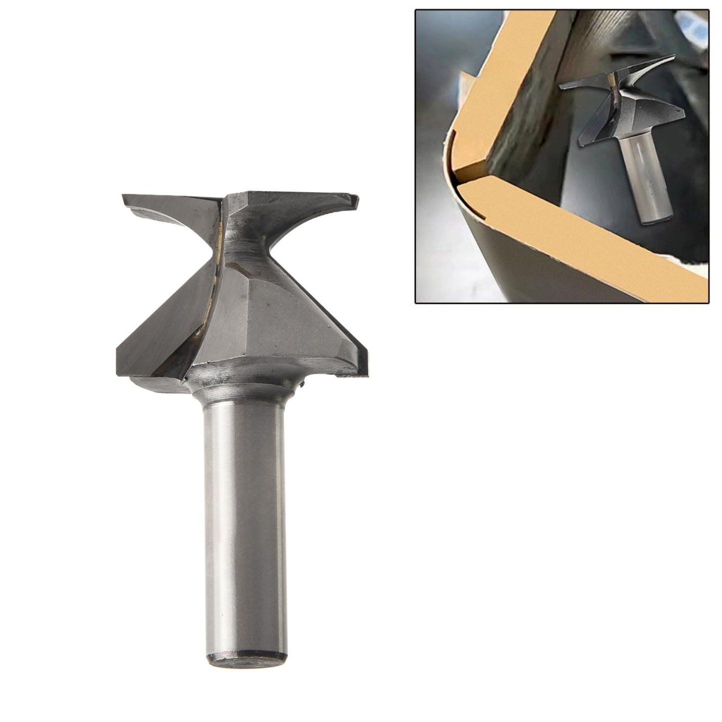 Silver 12 inch Shank Router Bit for Smooth and For Professional Woodworking