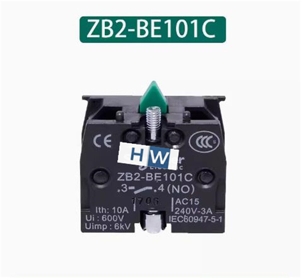 5PCS  Button Switch Auxiliary Contact ZB2-BE101C ZB2BE101C 1NO Normally Open